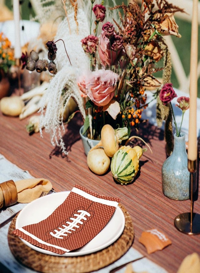 HEIPINIUYE 50 Pieces Football Paper Napkins 3-ply Bathroom Napkins Guest Disposable Hand Towels Dinner Napkins for Football Party Birthday Baby Shower Paper Guest Towels - Image 4